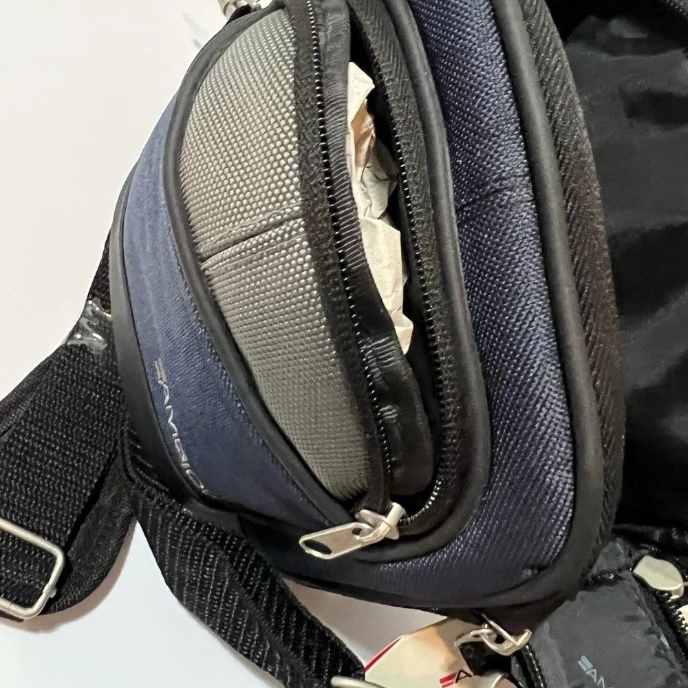 AMBICO Camera/Accessor Bag BC03GA NWT Blue Gray Strap And Belt Loop
